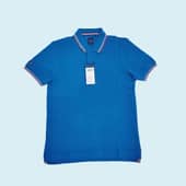 Arrow Polo T-Shirt - Royal Blue With Red and White Tipping Colour