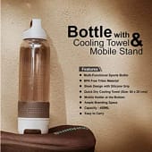 H2Go Bottle with Cooling Towel & Mobile Stand