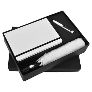 FTJ - Sr 166 - White Paradise Pen, Diary & Umbrella