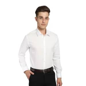 Rare Rabbit Formal Shirt Corp Zander - White Colour