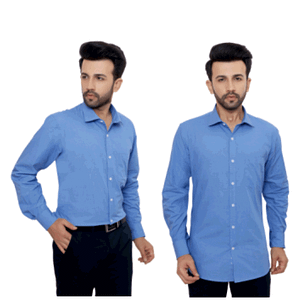 Monte Carlo 100% Filafill Cotton Shirt Dark Blue Colour